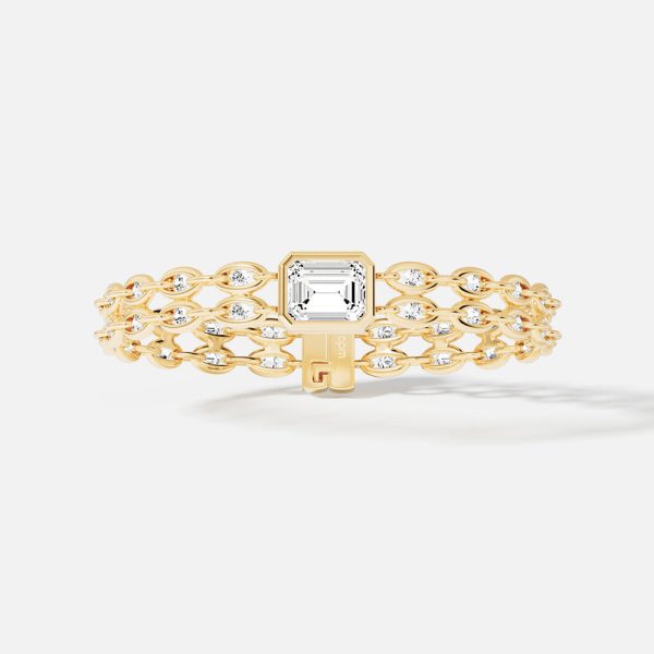 دستبند طلای نگین دار